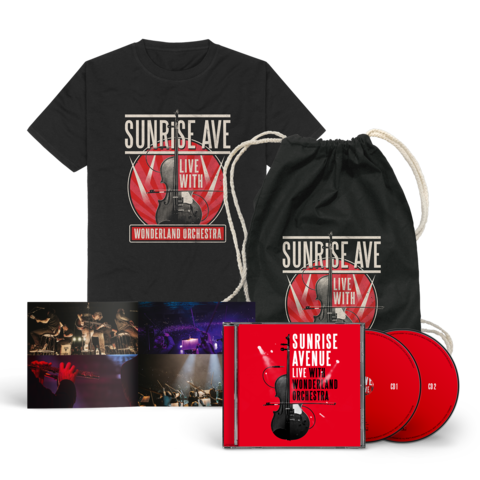 Live With Wonderland Orchestra (2CD + T-Shirt + Gym Bag) by Sunrise Avenue - 2CD + T-Shirt + Gym Bag - shop now at Sunrise Avenue store